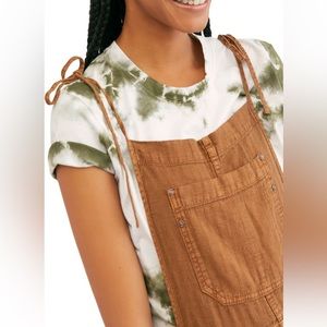 Free People Natural Sights Overalls Size Small